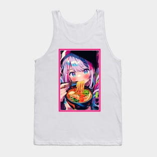 Cute Anime Girl |  Ramen Noodles | Hentaii Chibi Kawaii Design Tank Top